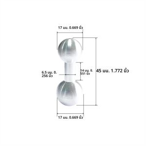อลูมิเนียม Double Ballhead 15 มม./17 มม.ถึง 20 มม./25 มม.หัวเชื่อมต่อ Rod รถจักรยานยนต์กล้องวงเล็บเปลี่ยนอุปกรณ์เสริม