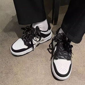 Retro Sport Mens Shoes Versatile Retro Dequan Shoes for Students And Couples Casual Breathable Leather Sneakers