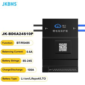 JKBMS BD6A24S10P BD6A20S10P 100AH With Active Balance Board Li-Ion Lifepo4 100ah Lto Battery  JK BMS  8S- 24S Protective Board
