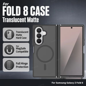 For Fold8 Case For Magsafe Magnetic Matte Phone Case For Samsung Galaxy Z Fold 8Ultra Frosted Transparent Hinge Protection Cover