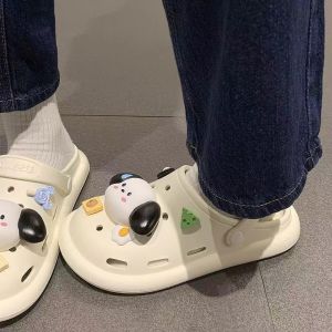 รองเท้าแตะแบบสวมสำหรับผู้หญิงในช่วงฤดูร้อนปี 2024 รองเท้าแตะแบบสวมส้นเตี้ย พื้นยางกันลื่น รองเท้าแตะชายหาด สวมใส่สบาย สไตล์ญี่ปุ่น