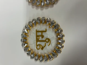 Traditional Lakshmi Charan Paduka & Shubh Labh | Auspicious Goddess Feet Pagla for Diwali Pooja & Home Décor (Set of 2)