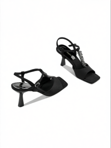 JESSICA SOPHIA | Versatile Comfort Sandals Thin Heels Dazzling Rhinestones