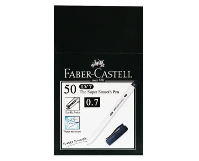 Faber Castell LV 7 Black ballpen Faber Castell White barrel 0.7 Exam ballpen