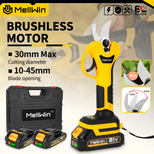30mm Brushless Electric Pruner Shear 2 Gears Cordless Fruit Tree Bonsai Pruning Scissors Power Tools For Makita 18V Battery
