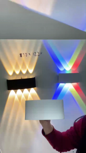 Đèn LED ốp Tường 2 Đầu hắt 6 Tia 8 Tia Ánh Sáng Treo Tường Ngoài Trời Trang Trí Cầu Thang Ban Công- Đèn hắt tia cao cấp