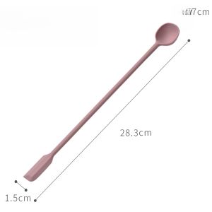 Food Grade Silicone Long Handle Stirring Spoon Double Headed Cocktail Stirrer Coffee Milk Powder Mixing Stick Heat Resistant