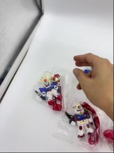 Bandai | 3D Keychain Set  Anime Mobile Suit MS Mecha Rubber Pendant Key Ring Accessories for Fans Bag Charm Gift