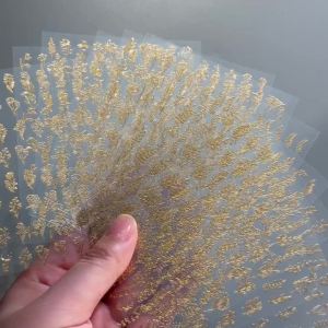 12Pcs 3D Gold Exquisite Flower Leaf Nail Art Stickers Metallic Floral Leaves Self-Adhesive Nail Decals DIY Retro Manicure Decor