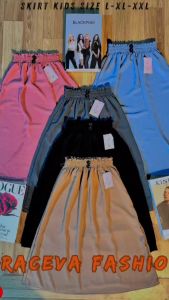 Rok Crinkle Anak 3-10 Tahun | Rok Anak Kancing 2 Kekinian Terbaru | Rok Panjang Anak Perempuan Airflow