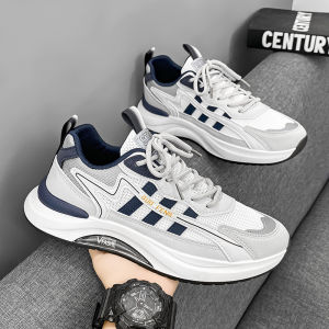 Mens Sporty Running Shoes Breathable Mesh Soft Bottom Thick Bottom Dad Shoes Comfortable Casual Sneakers for Winter