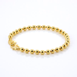 Chow Sang Sang 周生生 999.9 24K Pure Gold Gold Beads Machinery Chain Bracelet for Women 17cm 09464B Price-by-Weight 9.35g Gold