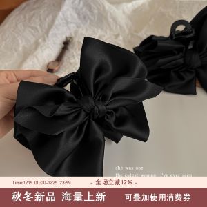 Silk Satin Hair Clip with Butterfly Knot for Women Summer New Style Back of Head Shark Clamp Hair Accessories  out MichuGo