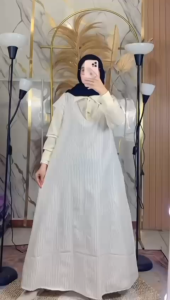 Alena Dress Bahan Semi Woll Mix Sabrina Anti UV Dress Terbaru 2025 Virall