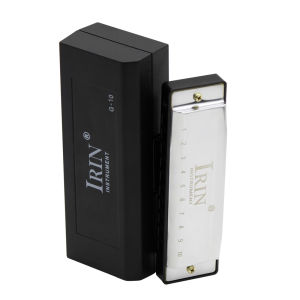 IRIN | IRIN G Key Harmonica 10 Hole 20 Tone Harmonica Suitable for Beginners Woodwind Instrument Musical Gift Silver/Red/Gold