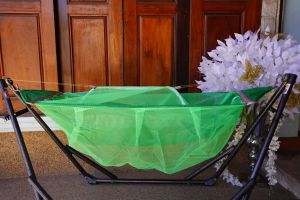 ชุดเปลเด็กมีมุ้ง เปลญวน ผ้ารูระบายมีมุ้งรอบทิศทาง ผ้าโปร่งนอนสบายไม่ร้อน พร้อมส่ง