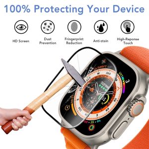 Tempered Glass Screen Protector for Apple Watch Ultra 49mm Smart Watch HD Glass Protective Film Cover for i watch Ultra 49mm band