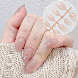 150Pcs Gradient Nude Short Almond Fake Nails XS/S/M Size Glossy Full Cover Press On Nail for Women Daily Wear False Fingertips