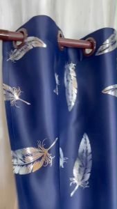 ผ้าม่านหน้าต่าง ประตู ตาไก่สำเร็จรูป กันแสง 80-90% คุณภาพเกรดพรีเมี่ยม ลายขนนก มี4สี สินค้าพร้อมส่ง