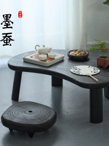 Rustic Solid Wood Low Table for Window Seat Small Tea Table Balcony Luxury Floor Table Minshu Tatami Low Table Design