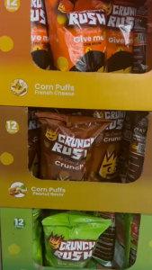 Chips Corn BIG SIZE CrunchRush Sweet Corn Peanut French Cheese Imported Crunchy Snack