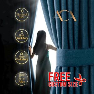 BUY 3 FREE 1&FREE 2 SHEER⭐Free Alter 90%-95% Hotel Blackout Curtain (Free Hook & Ring) Langsir Soft & Tebal