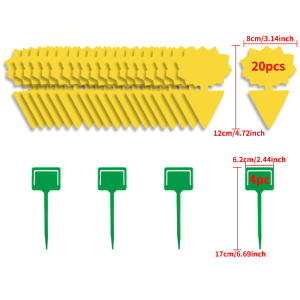 Sticky Traps Fruit Fly Trap Yellow Sticky Bug Trap for Indoor Outdoor Use Insect Pest Control Garden Strong Glue Plant ant trap