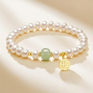 GLTEN | Natural Freshwater Pearl Bracelet Sterling Silver