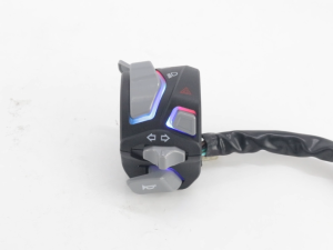 Motorcycle Handlebar Switch with Colorful LED Light – Multifunctional Left/Right Switch Assembly Plug & Play Waterproof High/Low Beam Turn Signal Horn Start Button