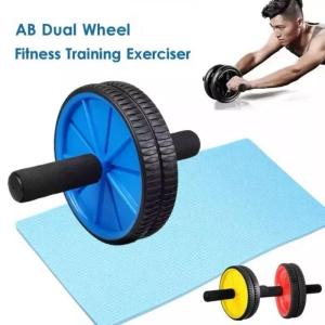 Alat Olahraga Abdominal Roller Ab Double Wheel Ab Roller Alat Fitness Olahraga / Ab roller Abs roller Ab wheel Double wheel roller Alat gym Fitness / AB Roller Roda Fitness Push Up Roller Melatih Otot Perut dan Tangan