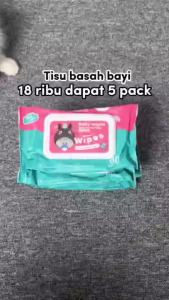 12 Pack Tisu Basah Bayi Ganti Popok Baby Wet Organic Tissue Basah Wajah Perawatan Tangan 80 Lembar/Pack Non alkohol
