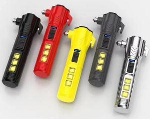 Senter Hammer Multifungsi Emergency LED COB Pemecah Kaca Safety Hammer Flashlight
