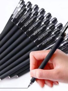 MONLEYTA | Matte Black Carbon Neutral Pen Large Capacity Quick Dry Office Business Stationery Exam Student Signature Pen Bullet Tip Doctor