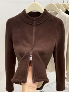 LUOSHAO | Fluffy Thick Double Zip Long Sleeve Winter Cardigan