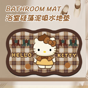 Thảm Phòng Tắm HelloKitty Bằng Vật Liệu Silicon Thấm Hút Nước Thảm Phòng Vệ Sinh Thảm Chống Trượt Cho Cửa Phòng Tắm
