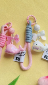 Harga Grosir - Gantungan Handphone Dolphin / Phone Strap Warna-warni / Premium Quality Key Chain / Gantungan Kunci Paus Kecil lucu
