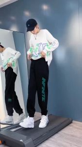 กางเกงขาจั้มแฟชั่นชาย เอวยางยืด พิมพ์ลาย สไตล์เกาหลี ผ้านุ่ม 2 ข้าง มีกระเป๋า