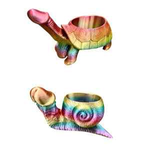 【New Arrival】 Resin Turtle Succulent Potted Plant Desktop Ornament Colorful Turtle Animal Sculpture Planters Handicraft Holiday Gifts Home Decor for Office Garden