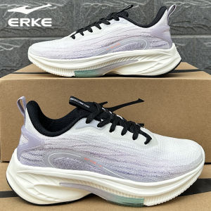 Erke Womens Running Shoes Spring Summer Breathable Mesh Anti-slip Shock Absorption Casual Shoes Fabric Upgraded Version