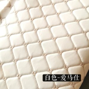 Thickened PU Artificial Leather Fabric Embroidered Car Interior Modification Roof Refurbishment Seat Cover Cotton Sponge Cloth Soft Padded