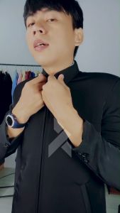 DAYRAVEN - Jasket Premium Hitam Semi Casual Pria Slim Fit Formal Blazer Basic