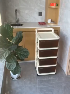 Nearra  2/3 Layer Movable Drawer Trolley Cart Space Saving Home Storage Organizer Cabinet For Room