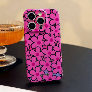 Bold Orange Flower For iPhone 17 16 15 14 13 Pro Max Air 17e Hard tpu Bumper Cover Coque Case Blank