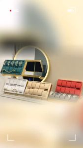 10 ช่องกรอบโลหะ+ผ้าสักหลาด กล่องนาฬิกา พร้อมส่ง ถาดใส่นาฬิกา