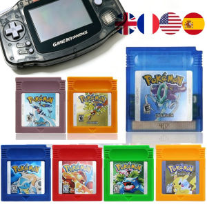 Takara Tomy | USA ESP FRA GBC Pokemon Cartridge Bundle Red/Blue/Crystal/Gold/Silver/Yellow/Green Multilingual Card Pokemon Game Card */