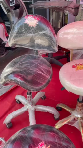 เก้าอี้ช่าง เก้าอี้เสริมสวย เบาะอานม้า มีพนักพิง ปรับความสูงได้ ( JBD-285)