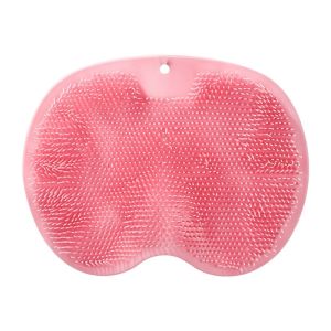 Bàn Chải Tắm Silicon Dụng Cụ Massage Lưng Miếng Tẩy Tế Bào Chết Chân Thảm Rửa Chân Chống Trơn Trượt Có Đế Hút Cho Phòng Tắm