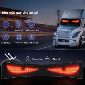 Biển Hiệu LED Lập Trình Được Màu Sắc Tươi Sáng Kích Thước Lớn Kiểu Mắt Quỷ Màn Hình Kỹ Thuật Số Cuộn Chữ Linh Hoạt Dành Cho Kính Chắn Gió Ô Tô