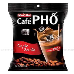 Cà phê PHỐ hoà tan sữa đá Maccoffee gói 720g(30gói X 24g)