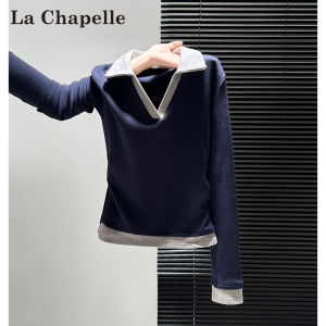 La Chapelle | Color Block Faux Two-piece Long Sleeve T-shirt